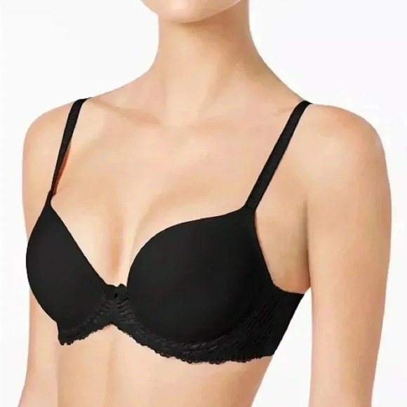 Wacoal Bra Black La Femme Contour Bra Size 34D Adjustable Straps Smooth Contour - Picture 1 of 10